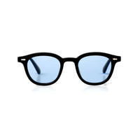Black with Blue Lenses