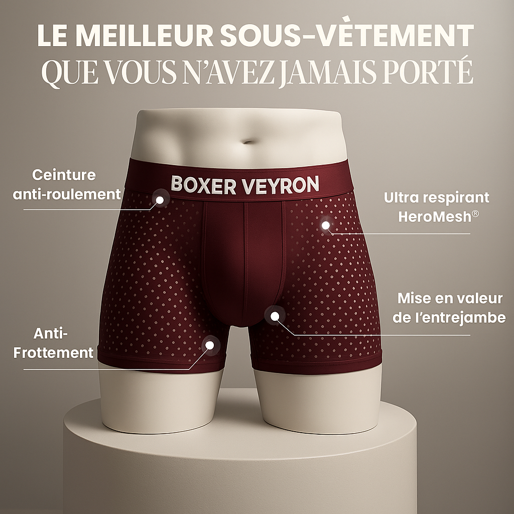 BOXER VEYRON - FIBRE DE BAMBOU - CONFORT RÉVOLUTIONNÉ TOUT AU LONG DE LA JOURNÉE