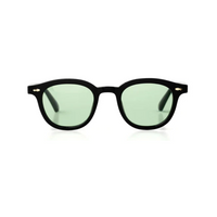 Black with Green Lenses