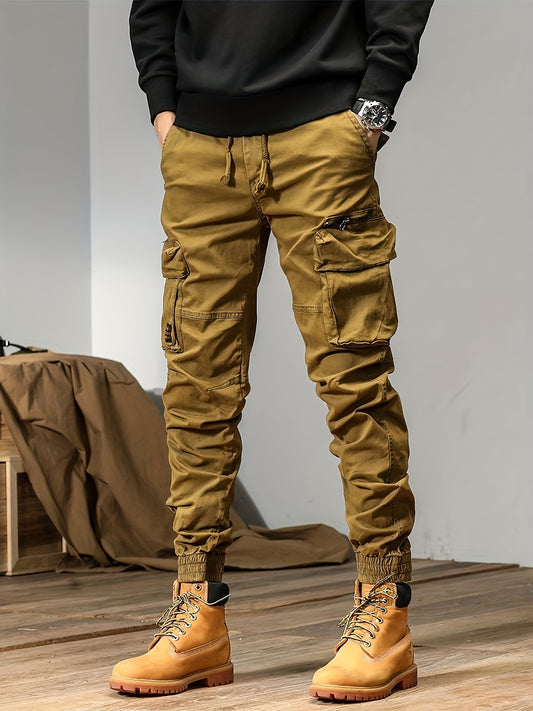 Men’s Durable Cargo Pants 9366 – Multi-Pocket Workwear Trousers with Regular Fit & Slight Stretch