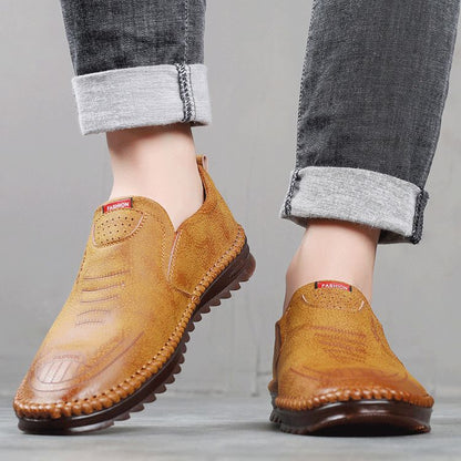 49 de réduction Baskets en cuir confortables et antidérapants pour hommes