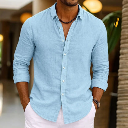 Men's Breezy Linen Beachwear Shirt