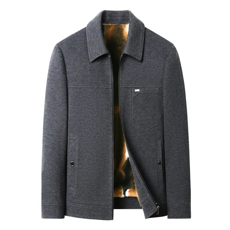Chic Men's Wool Outerwear