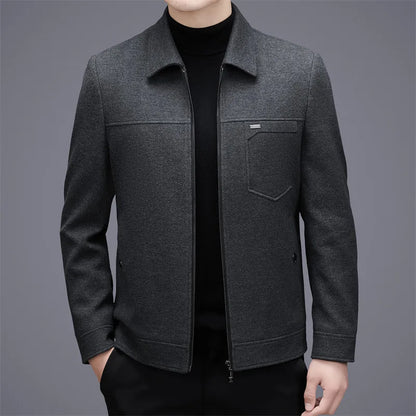 Chic Men's Wool Outerwear