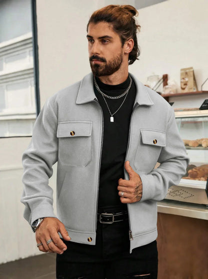 Men's Cozy Wool Zip Jacket