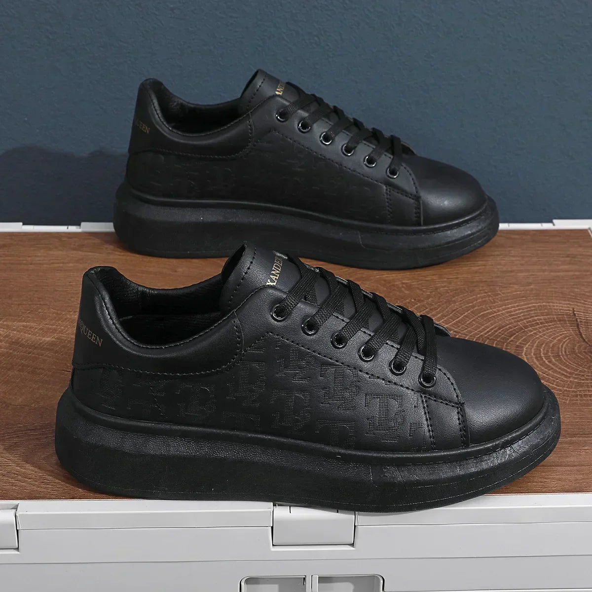 Stylish Leather Platform Sneakers