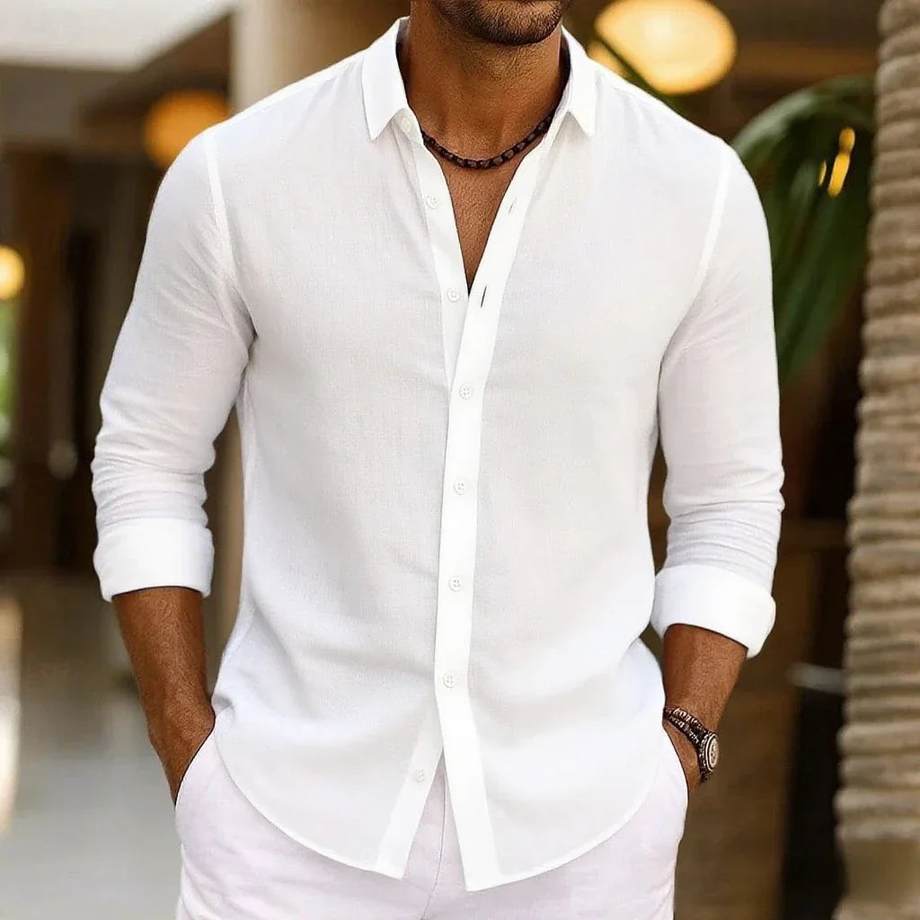 Men's Breezy Linen Beachwear Shirt