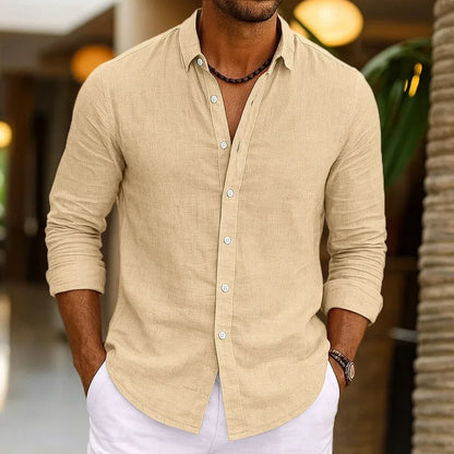 Men's Breezy Linen Beachwear Shirt