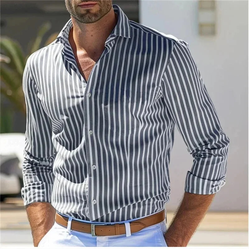 Men's Casual Striped Shirt