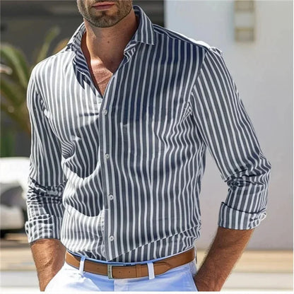 Men's Casual Striped Shirt