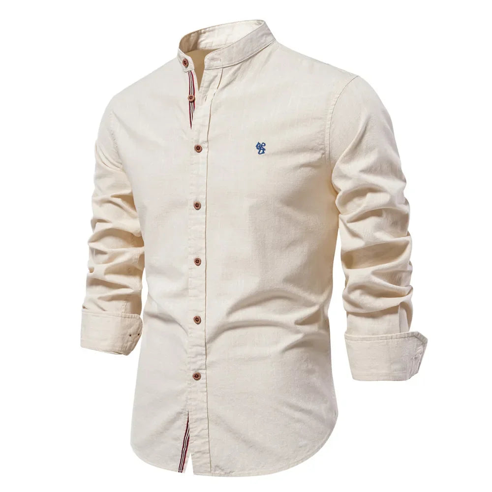 Stylish Cotton-Linen Dress Shirt