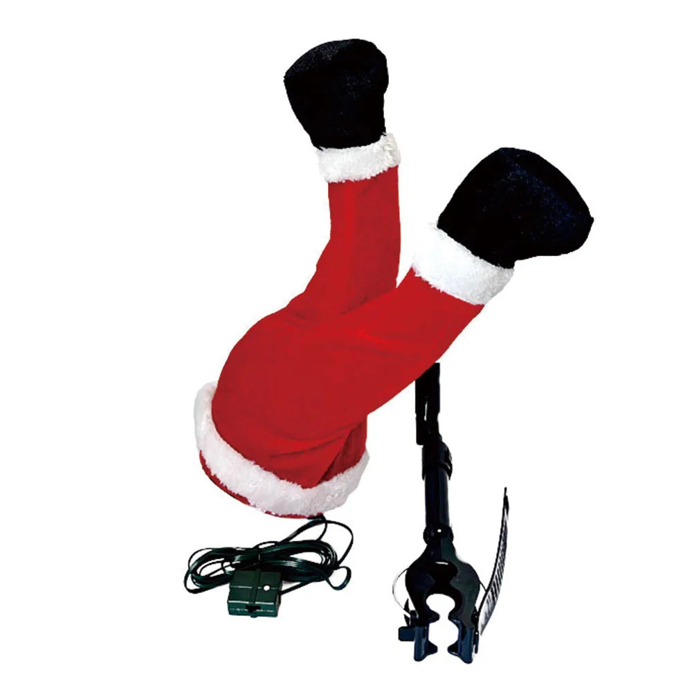 Fun Christmas Leg Tree Decoration, Christmas Tree Decor Plush Leg Sticky Christmas Tree Top Decoration, Christmas Decoration