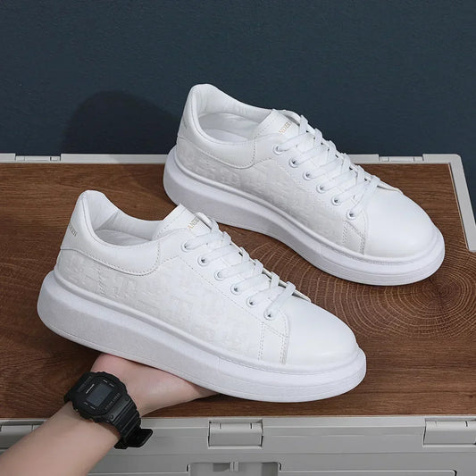 Stylish Leather Platform Sneakers