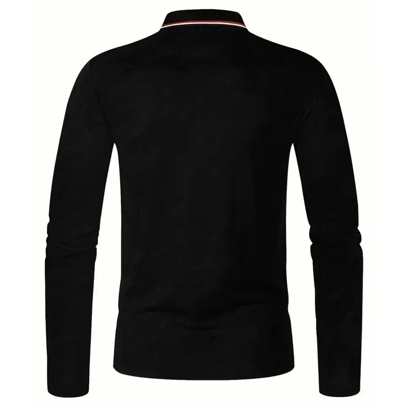 Men's Spring Solid Polo Shirt