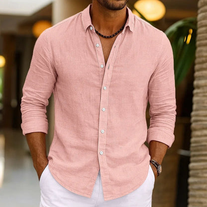 Men's Breezy Linen Beachwear Shirt