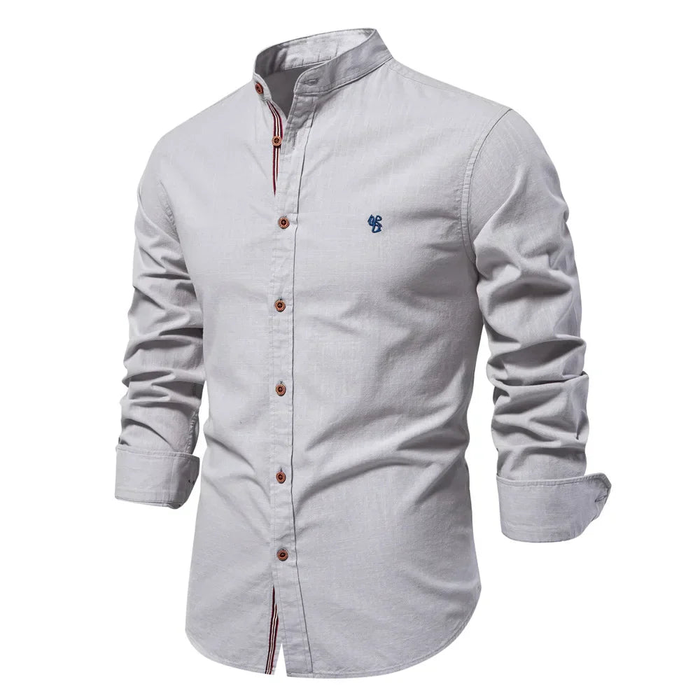 Stylish Cotton-Linen Dress Shirt