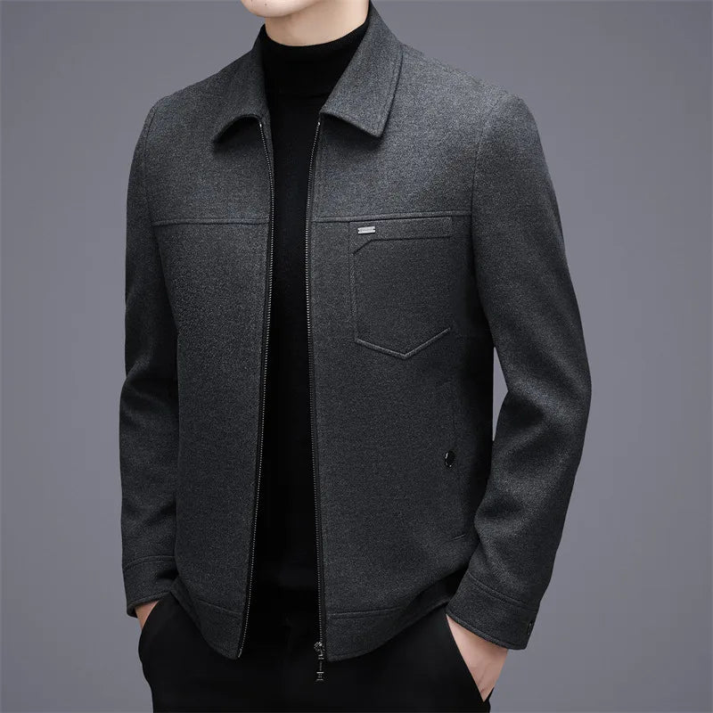 Chic Men's Wool Outerwear
