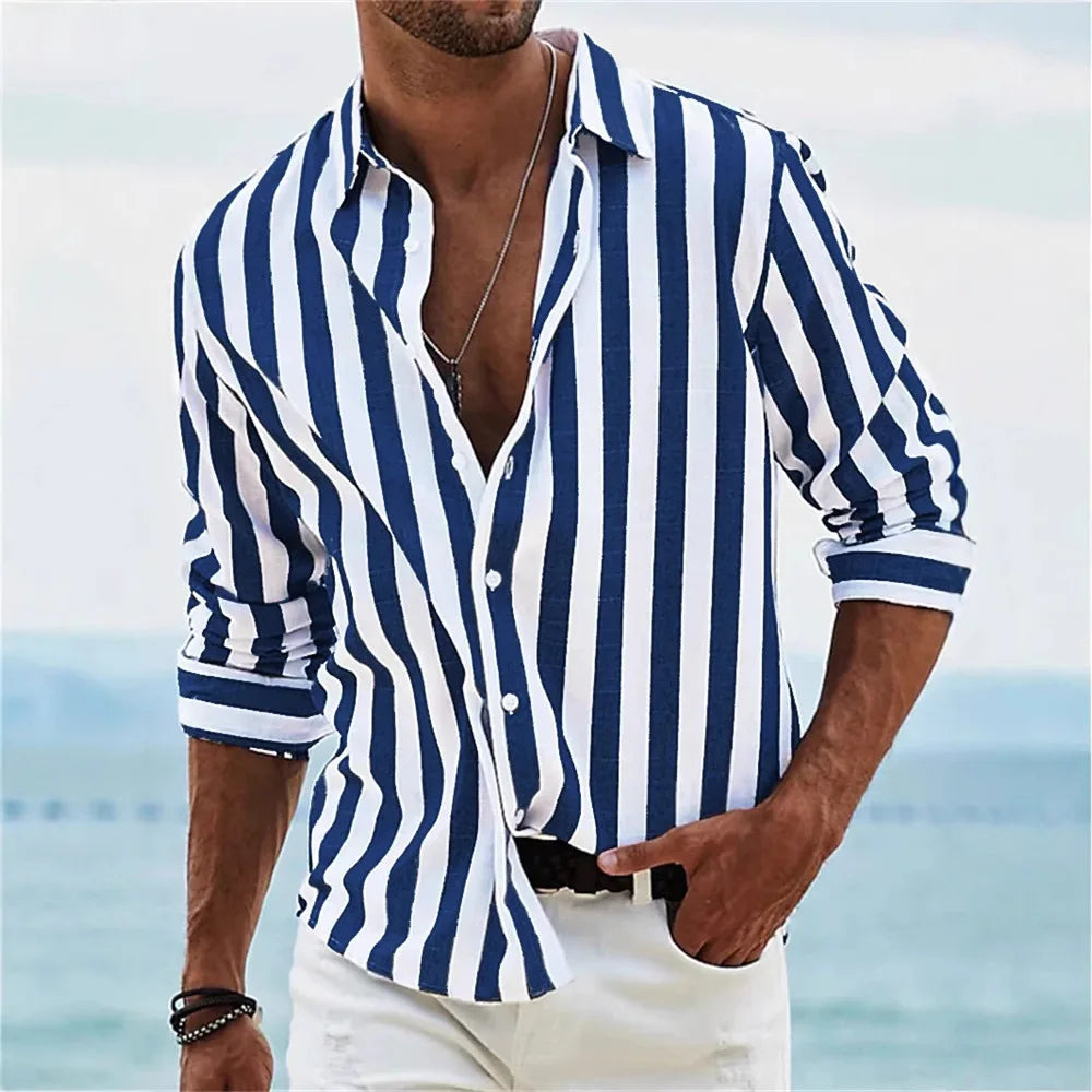 Chic 3D Striped Tailored Jacket