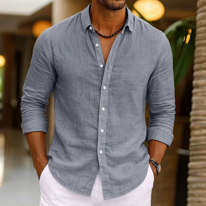 Men's Breezy Linen Beachwear Shirt