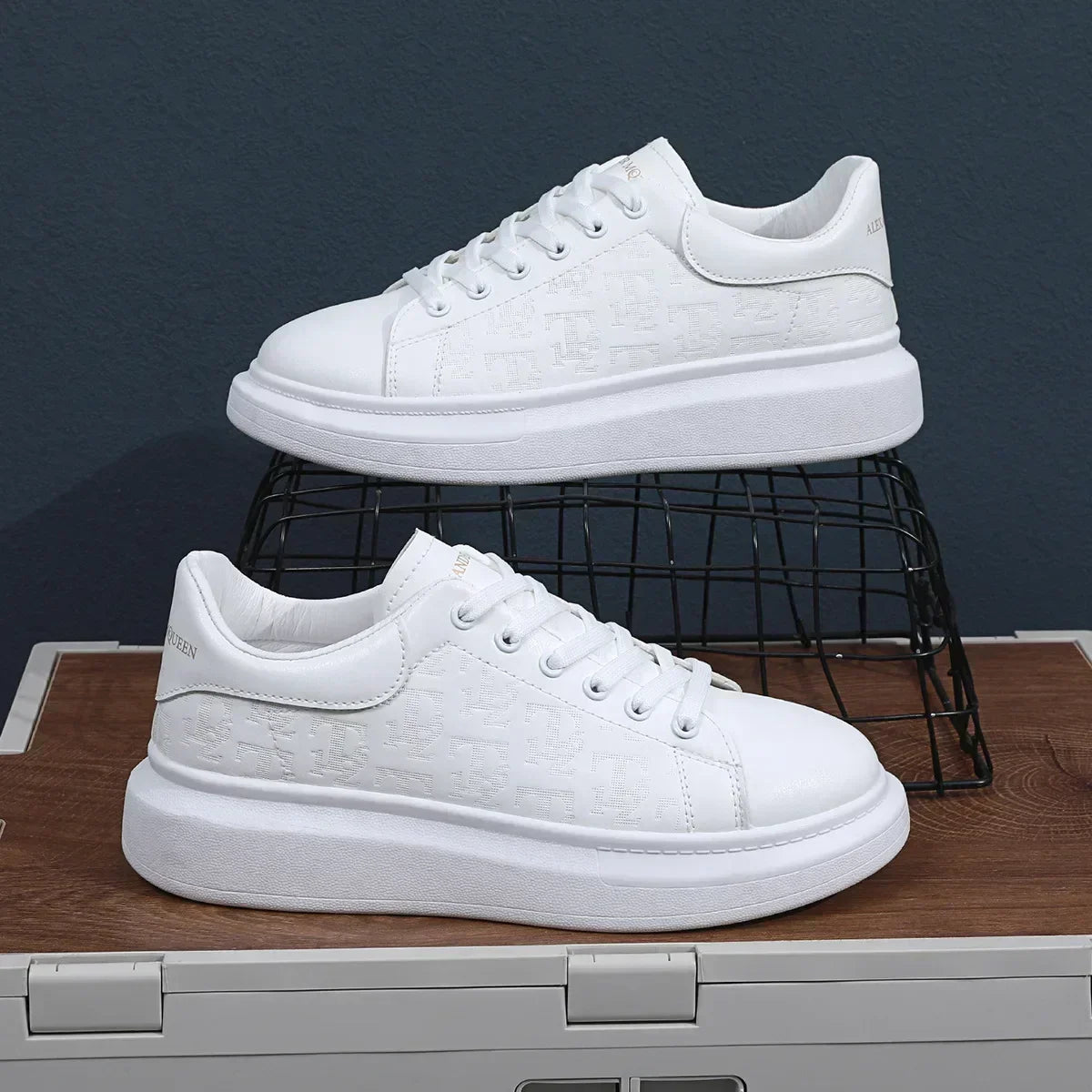 Stylish Leather Platform Sneakers