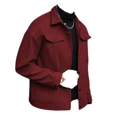 Sophisticated Wool Blend Men's Coat