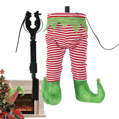 Fun Christmas Leg Tree Decoration, Christmas Tree Decor Plush Leg Sticky Christmas Tree Top Decoration, Christmas Decoration