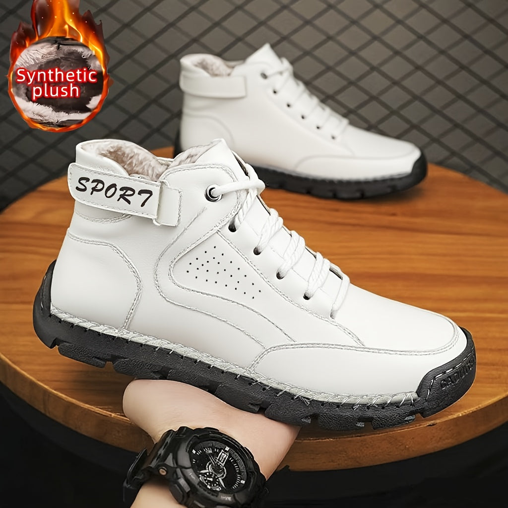 Men’s All-Season Minimalist Lace-Up Boots – Non-Slip Rubber Sole & Cushioned Comfort for Outdoor and Casual Wear