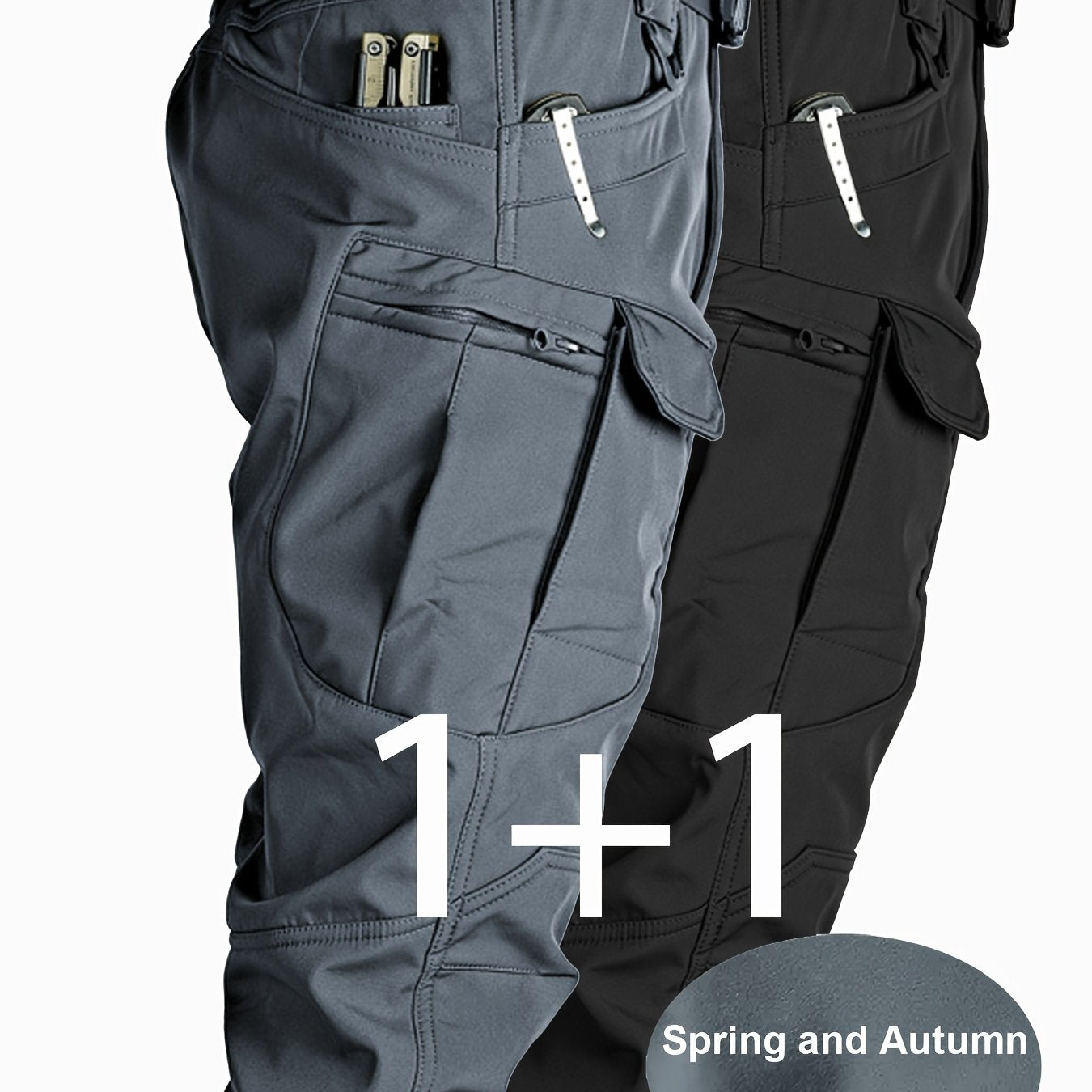 2-Pack Men’s Tactical Cargo Pants – Multi-Pocket Stretchy Outdoor Trousers for Hiking & Everyday Wear