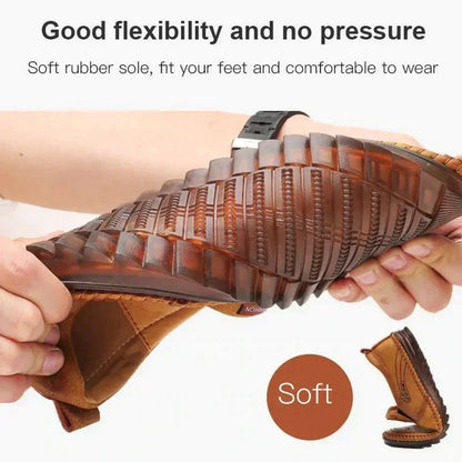 49 de réduction Baskets en cuir confortables et antidérapants pour hommes