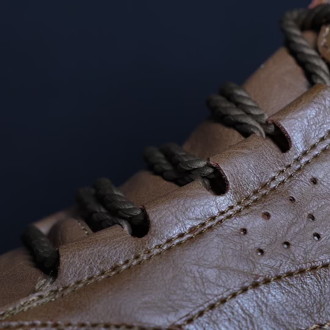 Men’s All-Season Minimalist Lace-Up Boots – Non-Slip Rubber Sole & Cushioned Comfort for Outdoor and Casual Wear